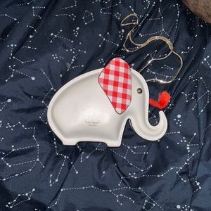 Kate Spade Women's Elephant Leather Small Crossbody Bag, Optic White